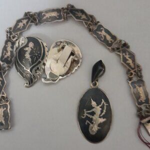 Vintage Niello/Siam 3 Pc Set -